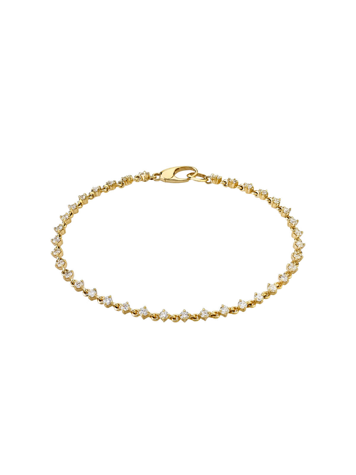 Eclat Diamond Tennis Link Yellow Gold Bracelet