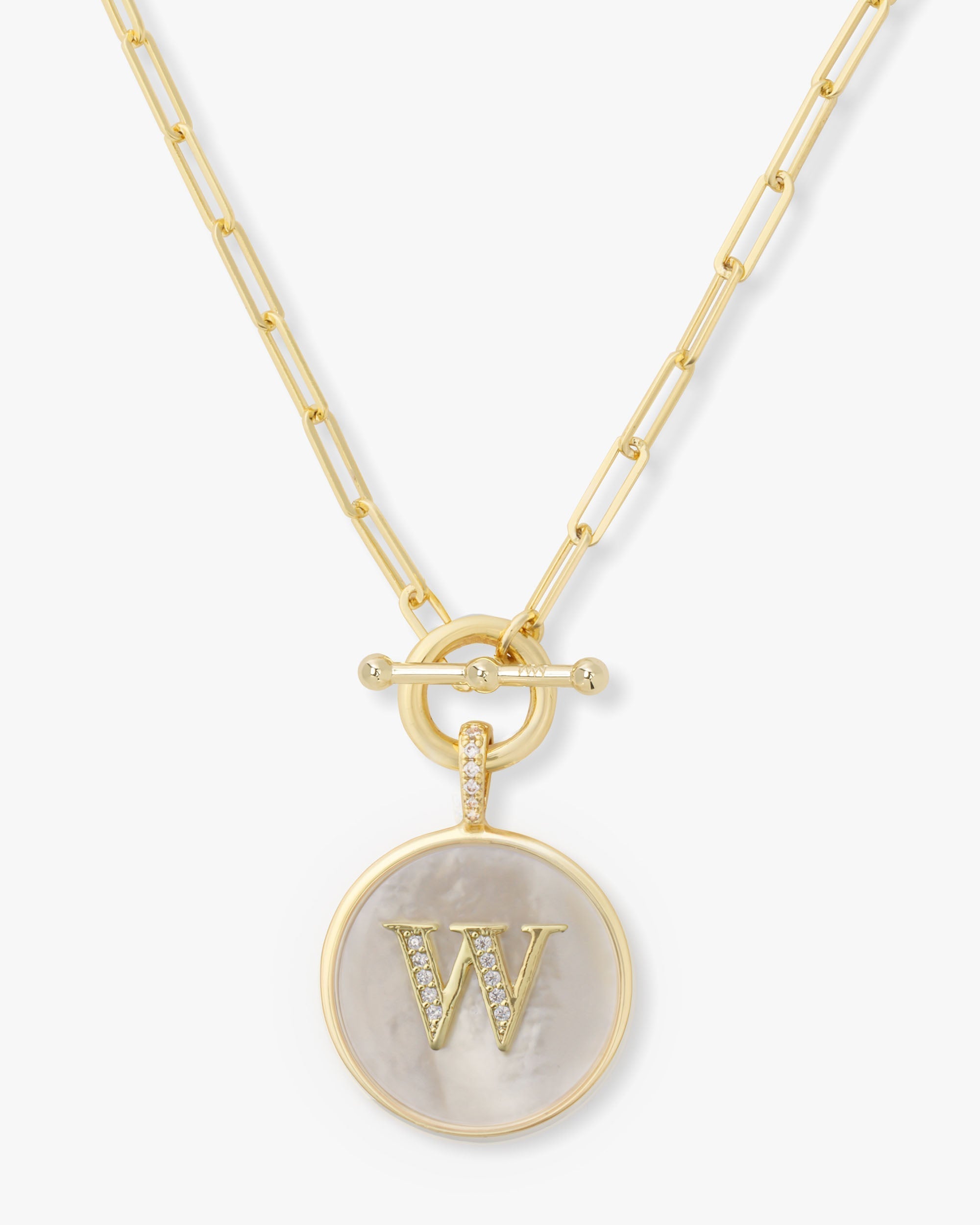 Love Letters Medallion Necklace in Gold