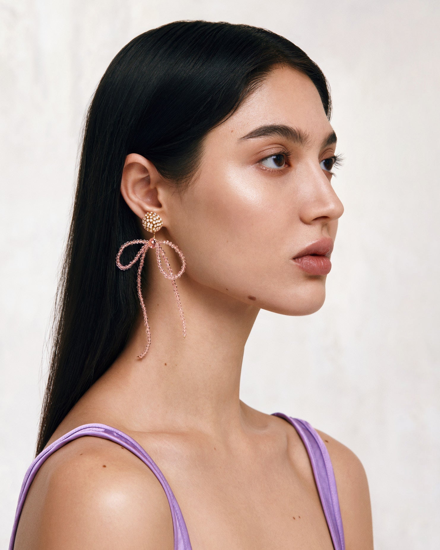 Rosy Sparkle Lucia Drop Earrings