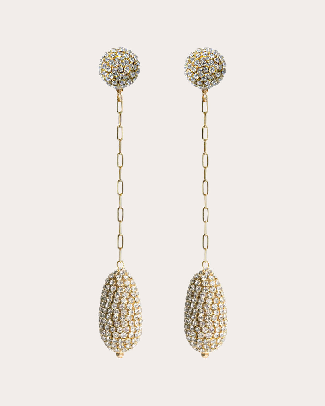 Gold Marcelle Long Drop Earrings