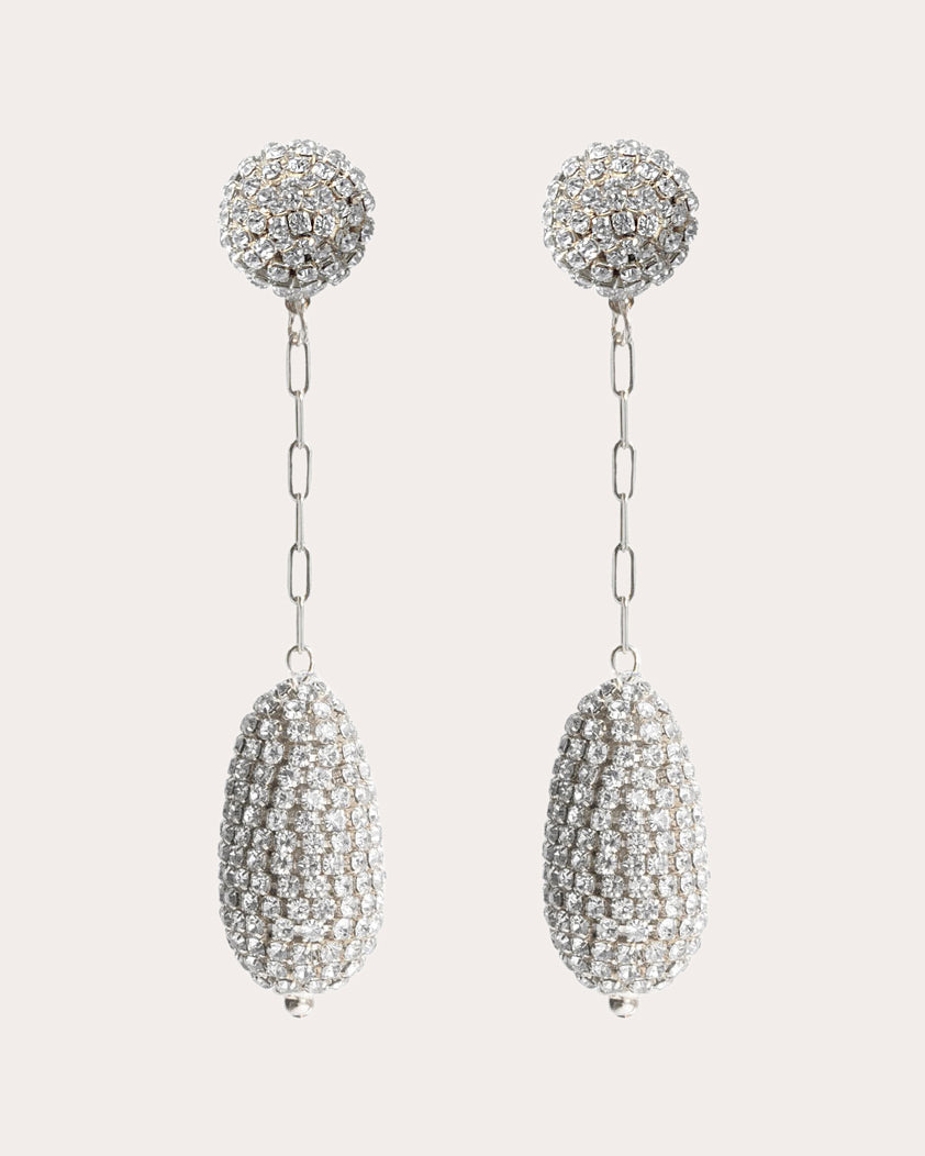 Silver Marcelle Short Drop Earrings