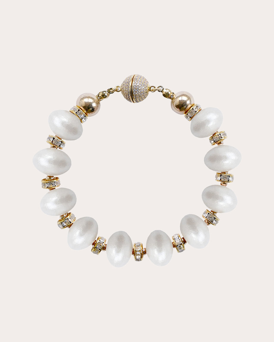 White Heron Mika Beaded Bracelet