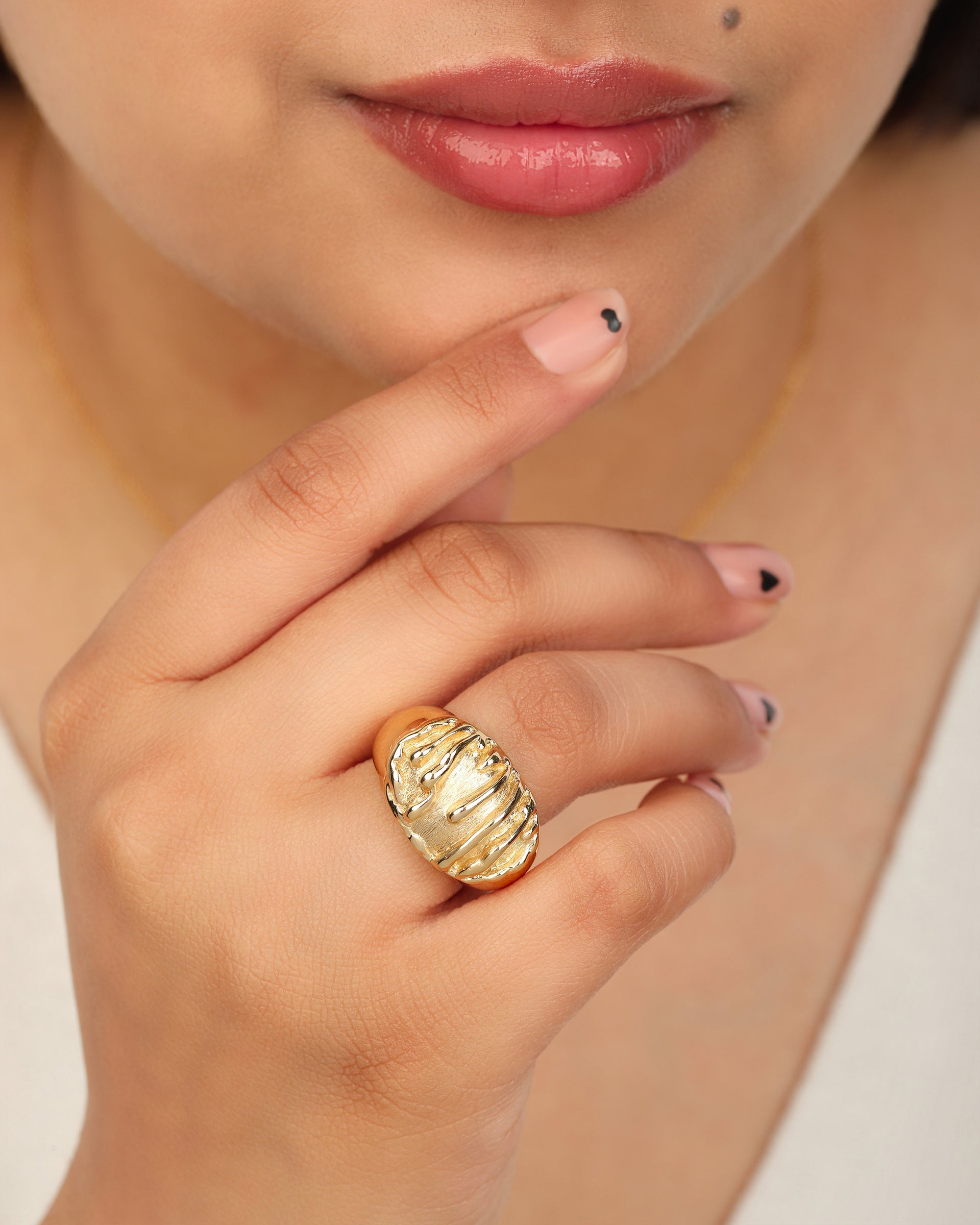 Molten 14K Gold-Plated Ring