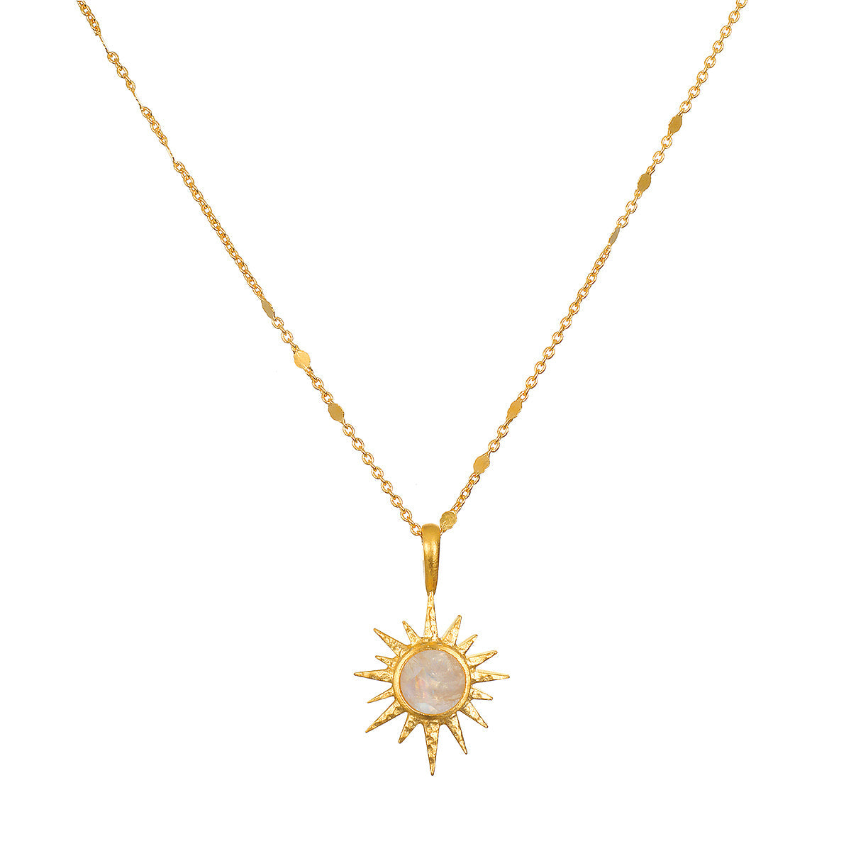 North Star Moonstone Starburst Necklace