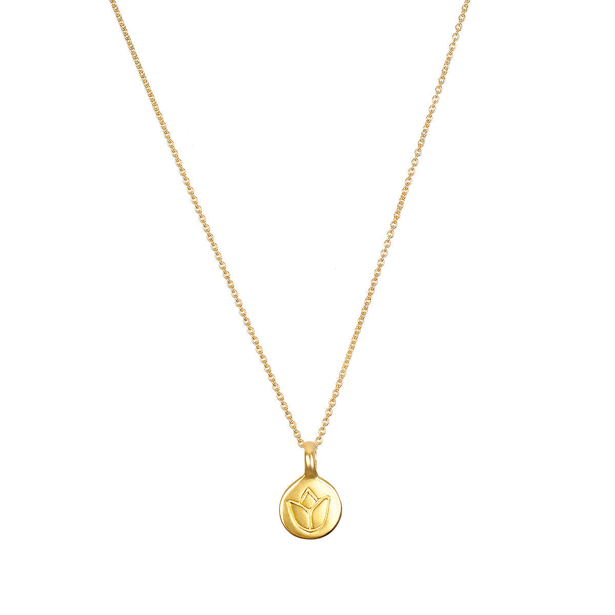 Wandering Spirit 14kt Gold Lotus Necklace 