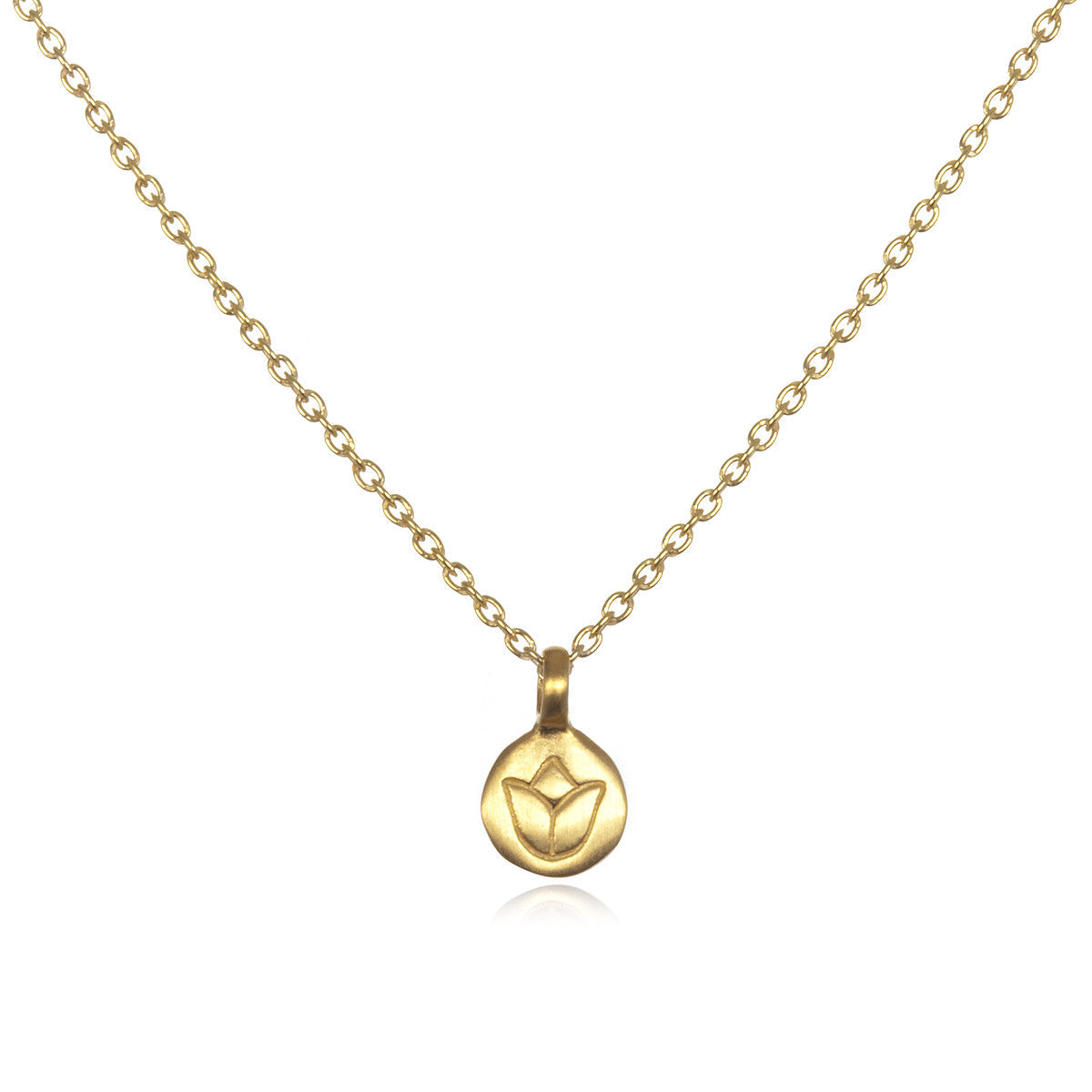 Mini Gold Lotus Necklace