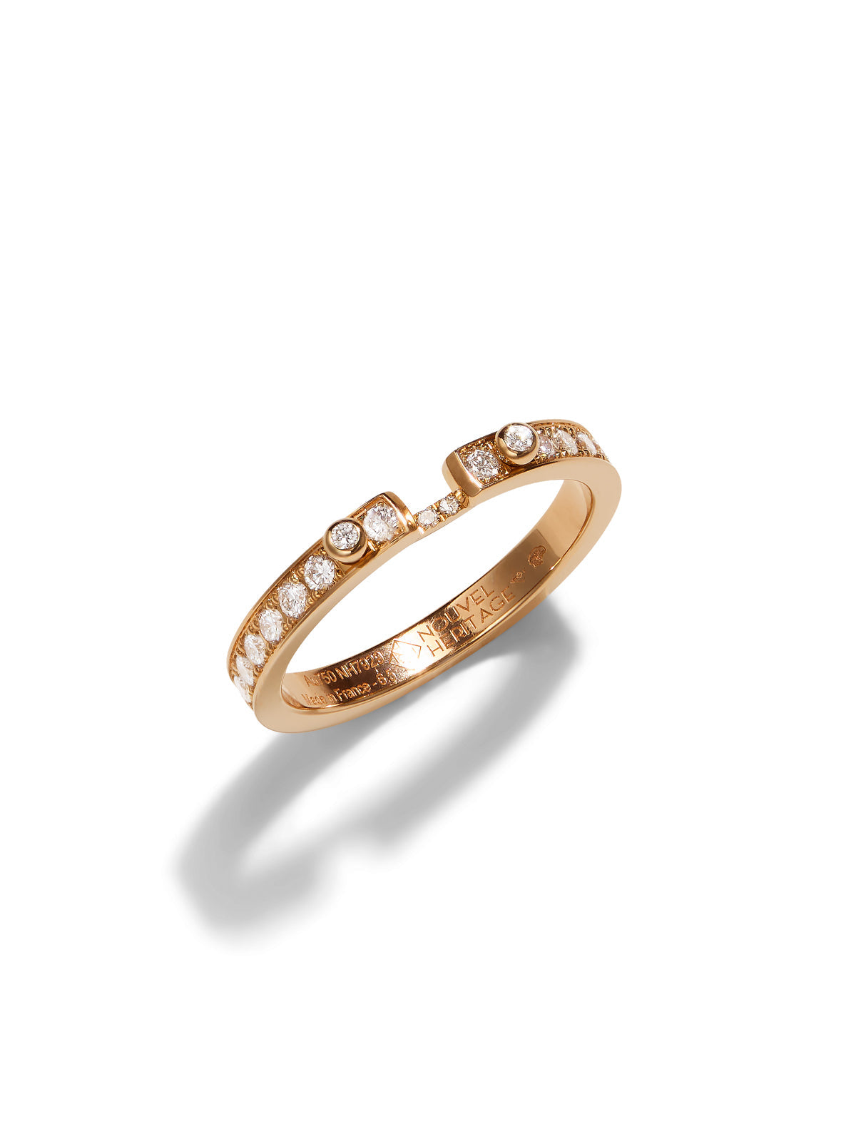 Tuxedo Mood Rose Gold Eternity Diamond Ring