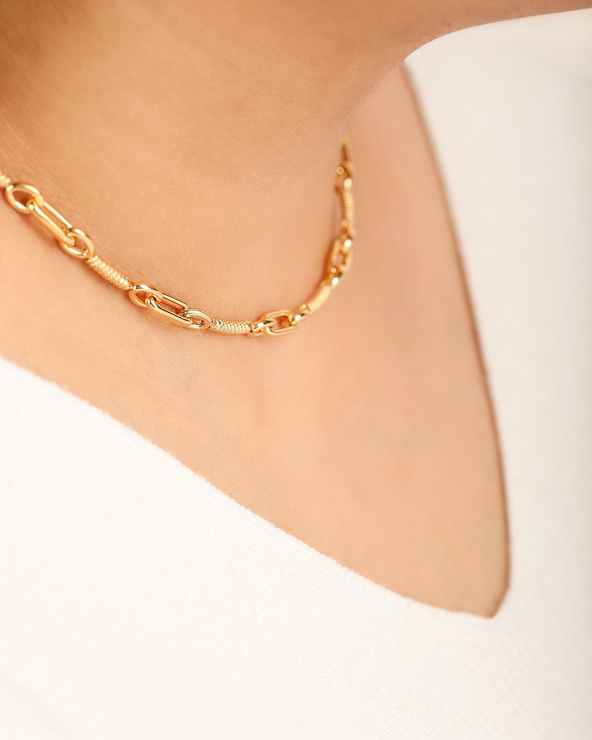 Naia 14K Gold-Plated Link Necklace