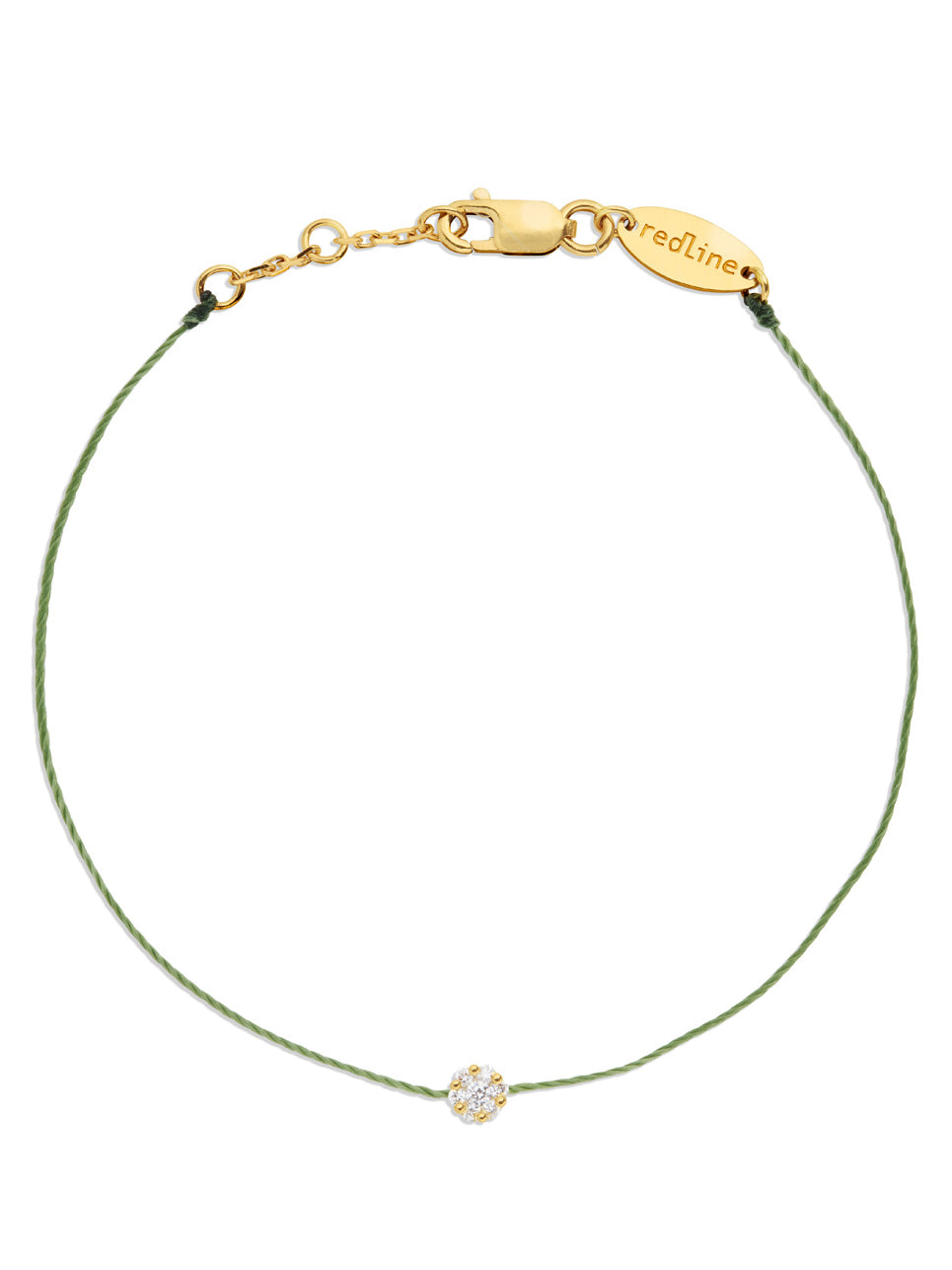 Green Olive Illusion Diamond Yellow Gold Bracelet