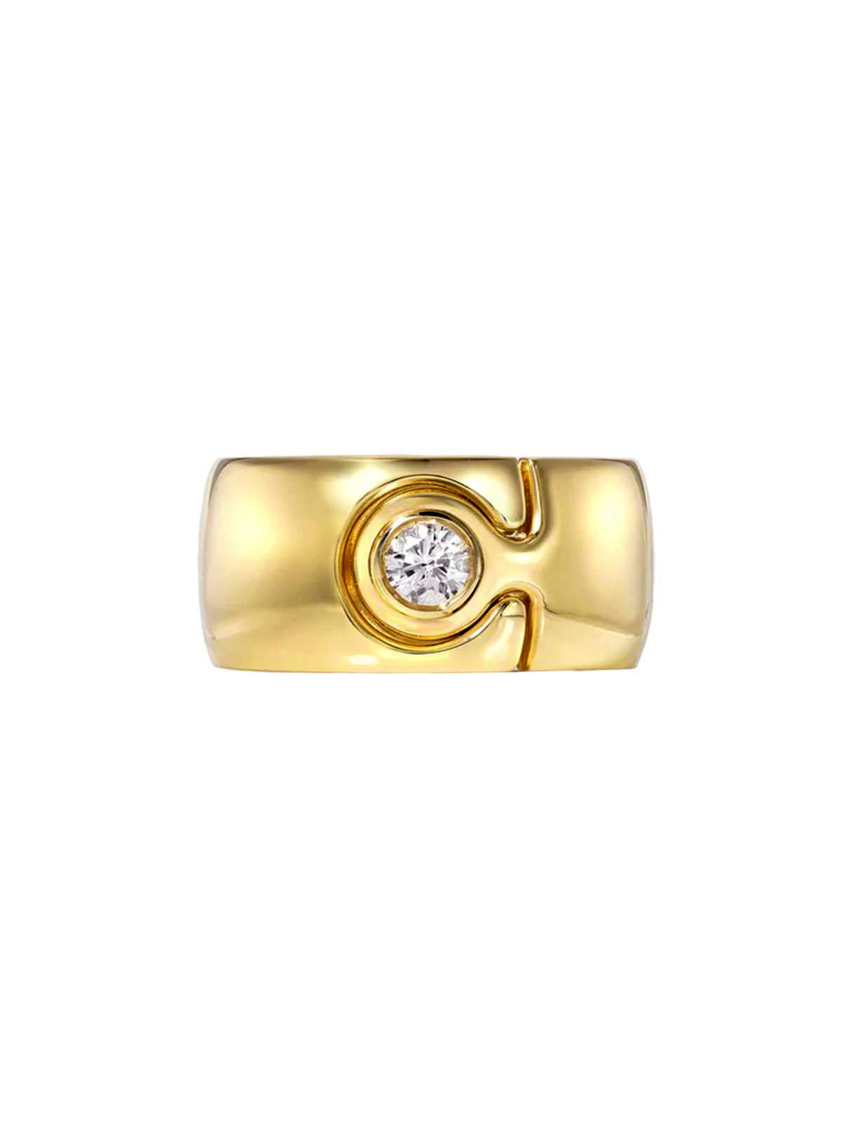 Large Impetus Yellow Gold Puzzle Ring