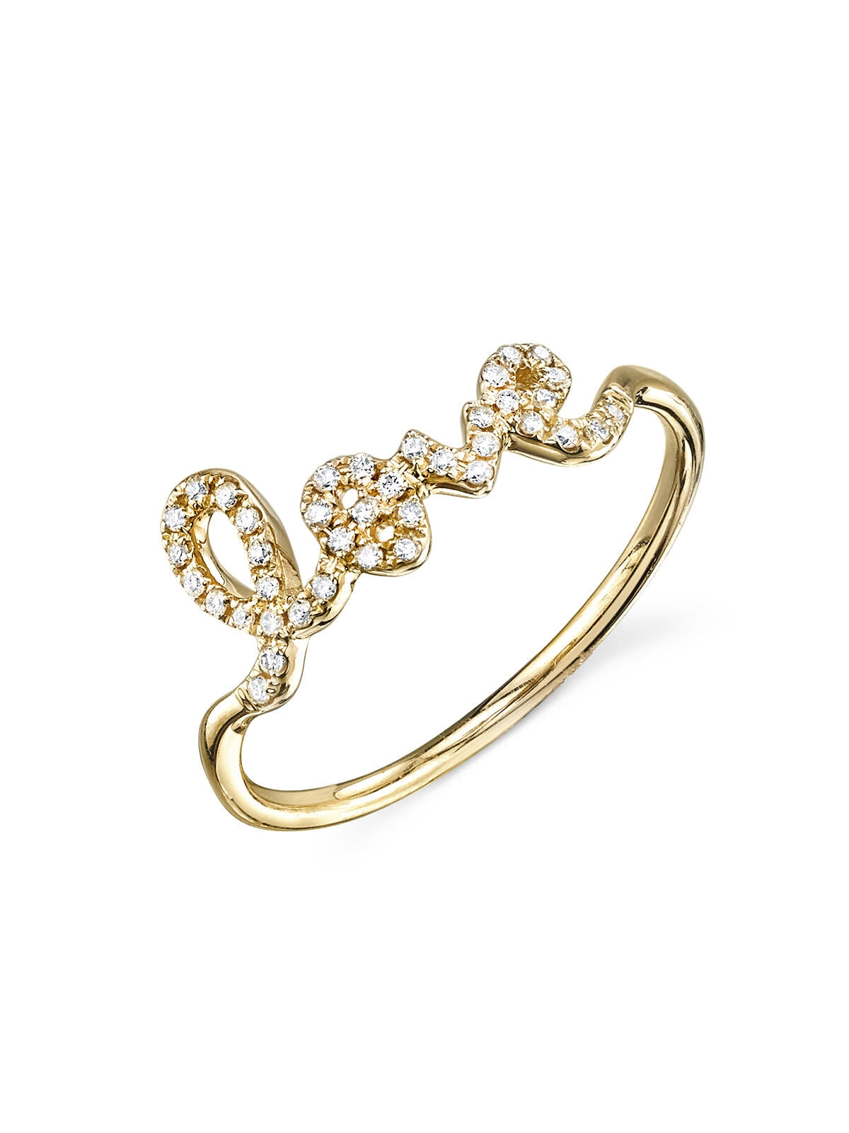 Diamond Love Ring in Yellow Gold