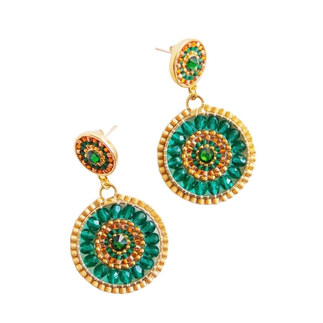 deep-green-statement-drop-earrings