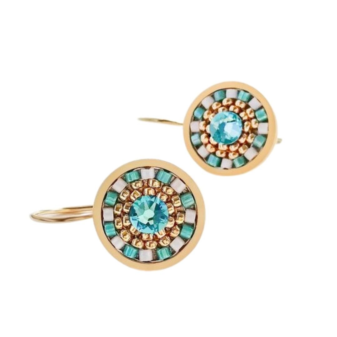 striped-medallion-turquoise-drop-earrings