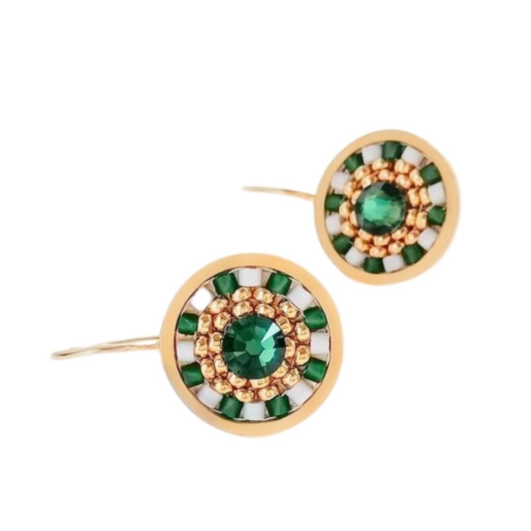 striped-medallion-deep-green-drop-earrings