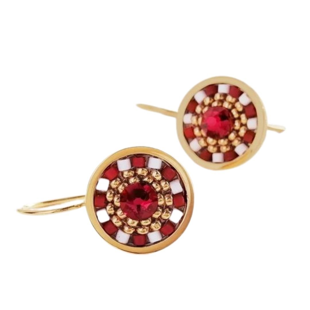 striped-medallion-cabernet-drop-earrings