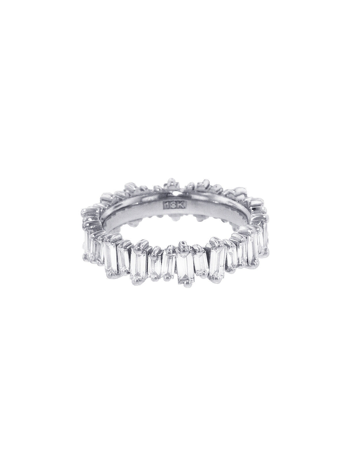 Diamond Baguette New Classic White Gold Eternity Band Ring