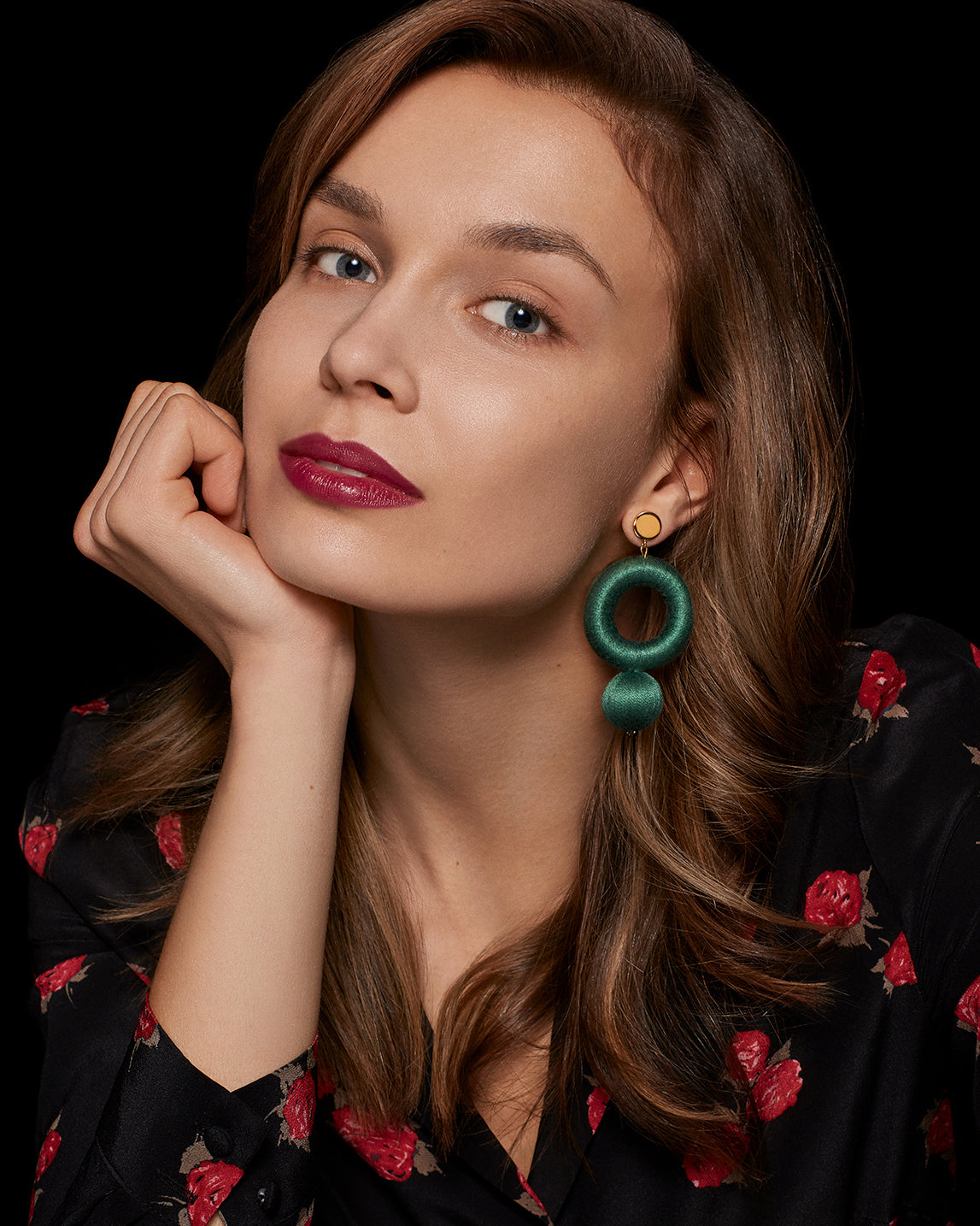 Spanish Emerald Saskia Drop Earrings