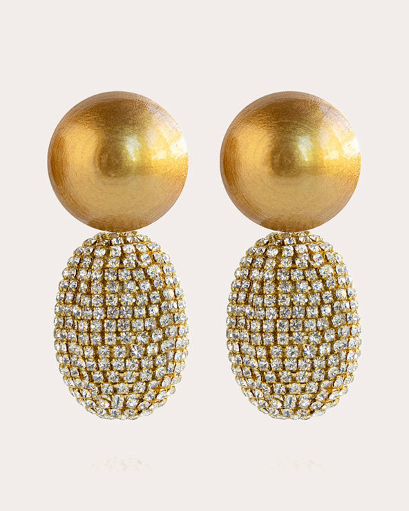 Golden Dusk Selena Clip-On Drop Earrings