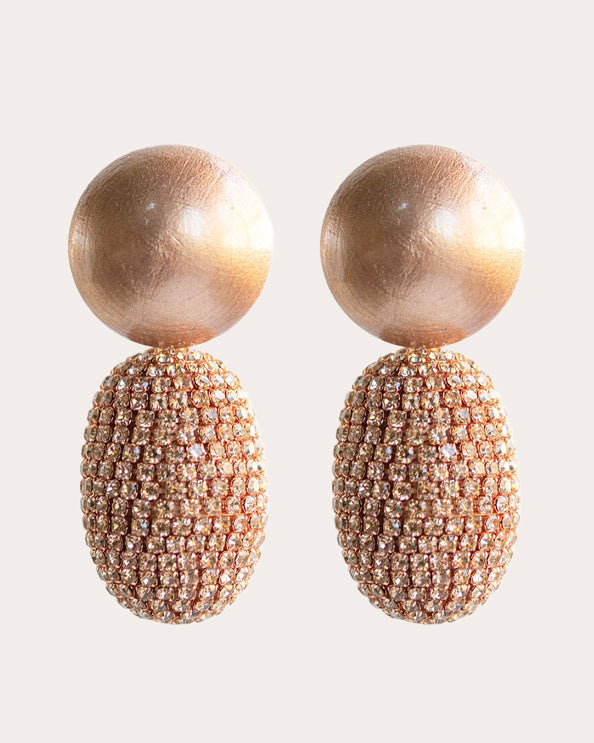 Peach Sorbet Selena Clip-On Drop Earrings