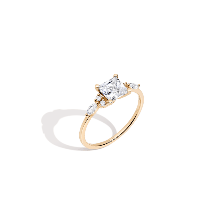 princess-cut-floral-diamond-ring-in-18k-yellow-gold-aurate