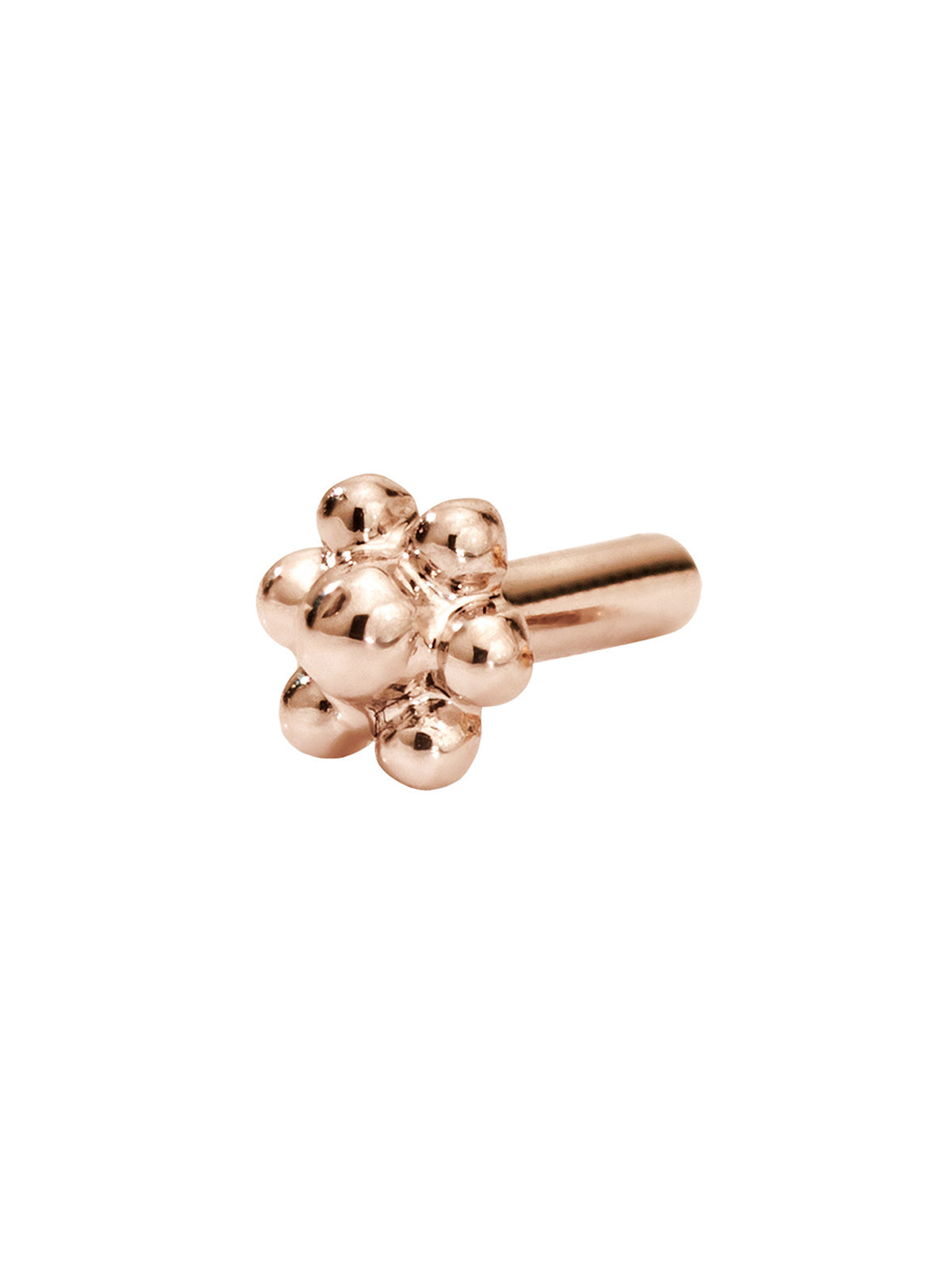 6.5MM Rose Gold Threaded Ball Flower Back