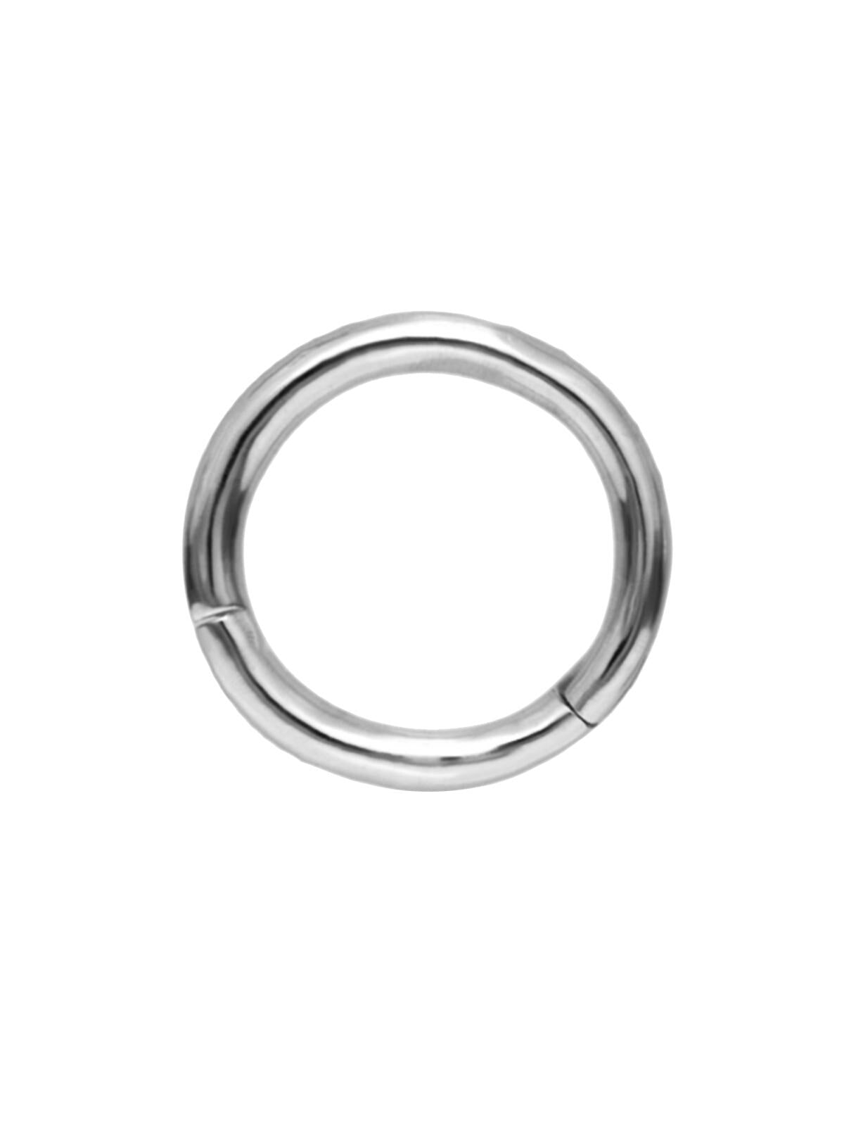 6.5mm High Polish Single White Gold Hoop Earring