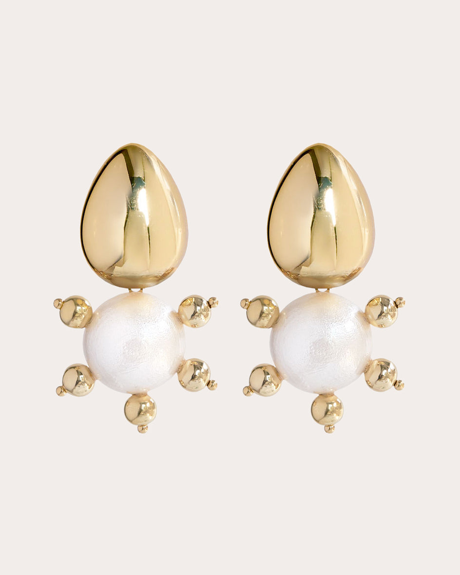 White Heron Tulia Drop Earrings