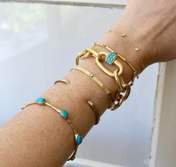 gold-turquoise-bracelet-set