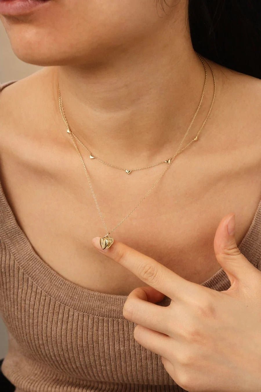 multi-micro-heart-necklace