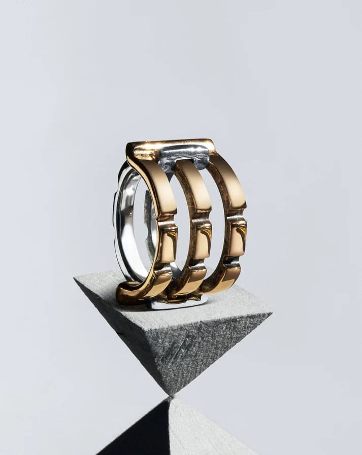 bronze-silver-puzzle-ring