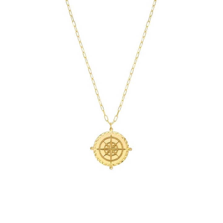 compass-medallion-paper-clip-chain-necklace