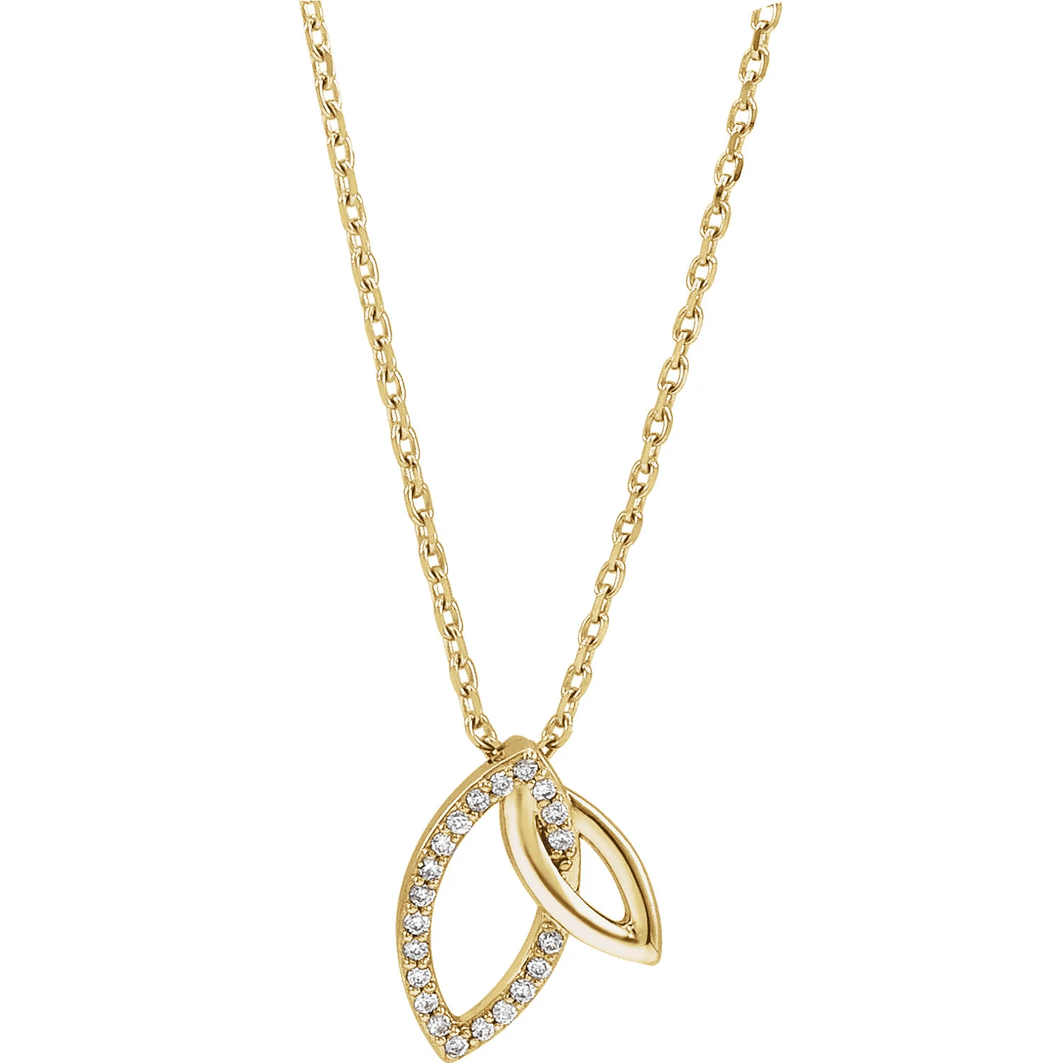 diamond-double-leaf-necklace