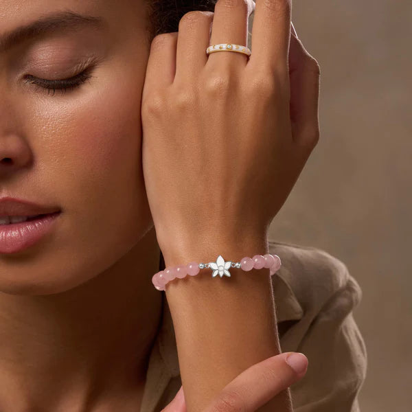 Renewed Inspiration Rose Quartz Lotus Bracelet