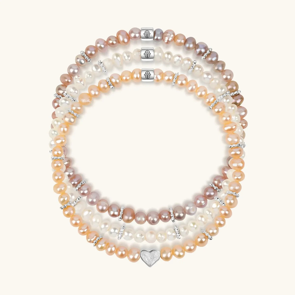 Tranquil Trio - Pearl Bracelet Stack