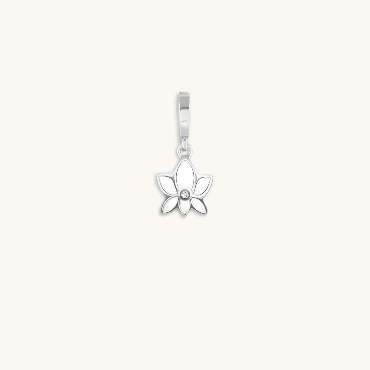 Serene Awakening Silver Lotus Charm