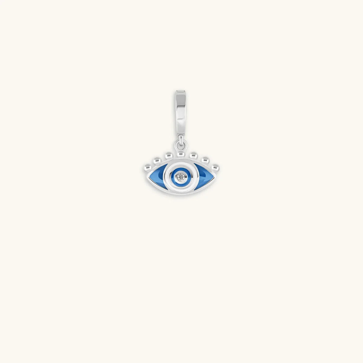 Enchanting Light Silver Evil Eye Charm