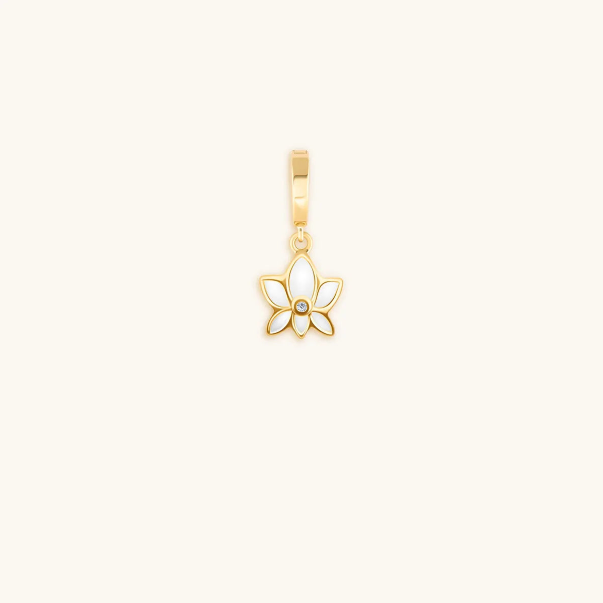 Serene Awakening Gold Lotus Charm