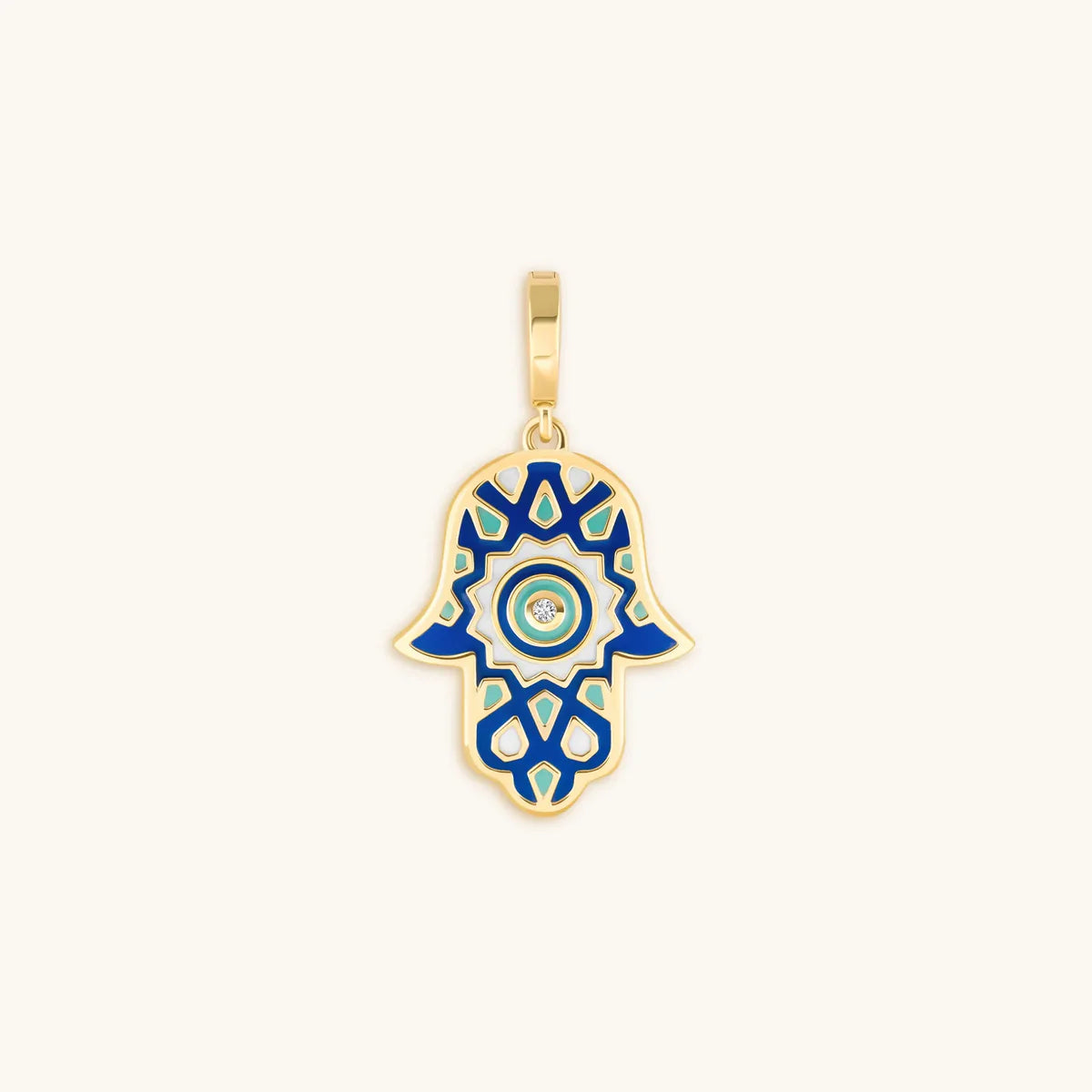 Glory & Grace - Gold Patterned Hamsa Charm