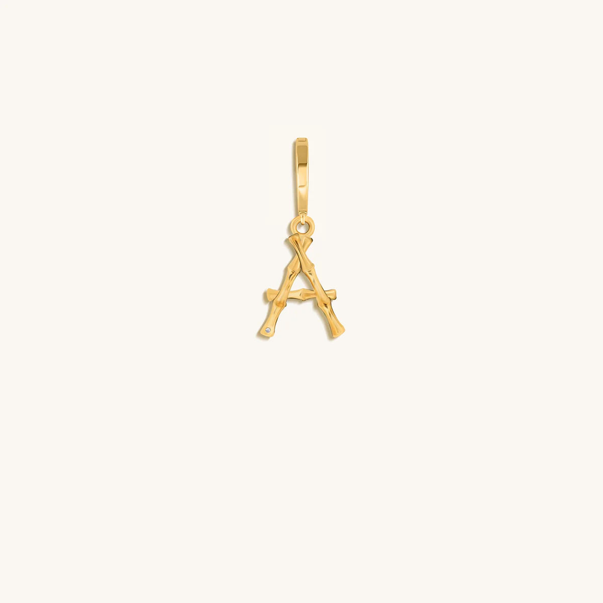 Peaceful Admiration Bamboo Initial Gold Charms