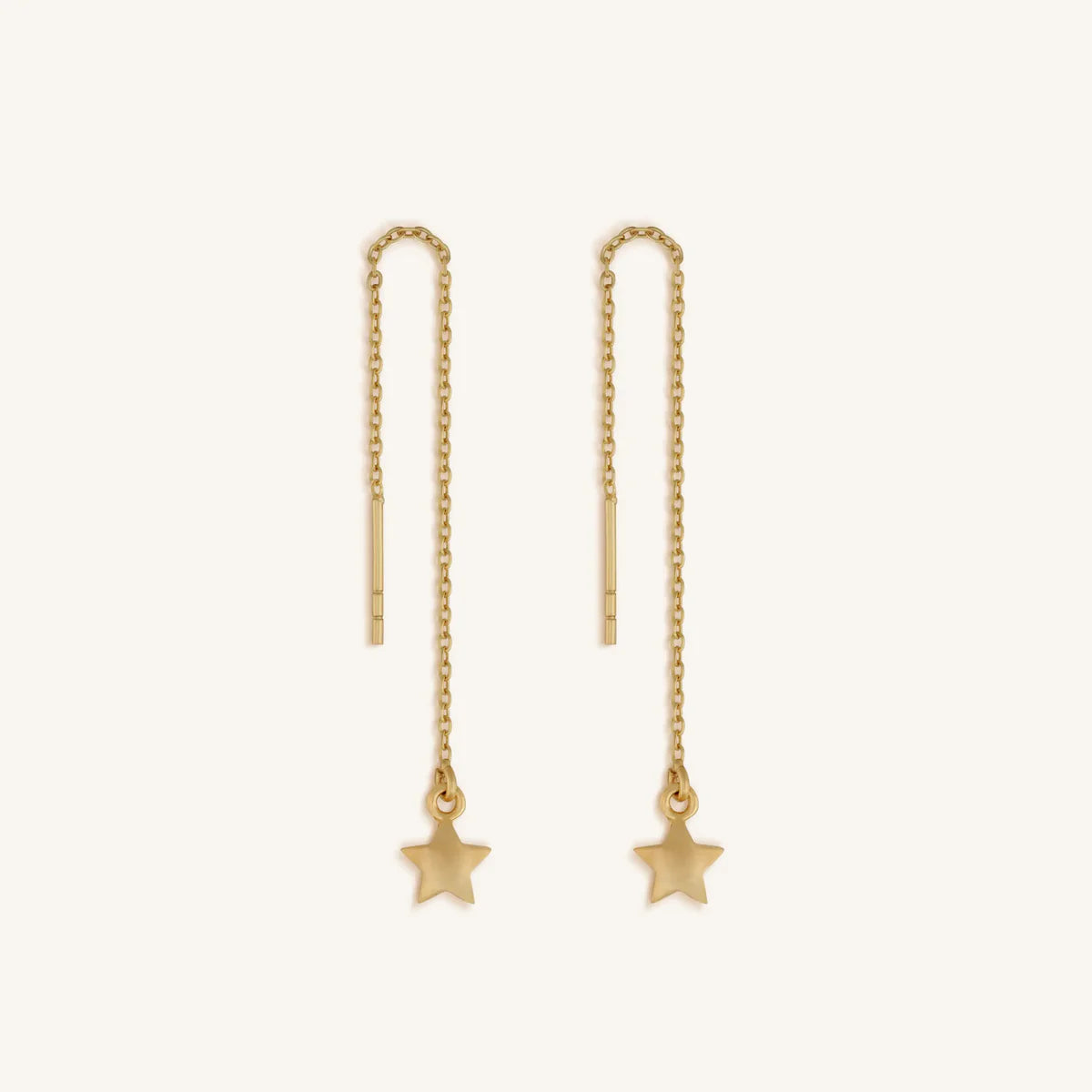 Ethereal Aura Star Drop Gold Earrings