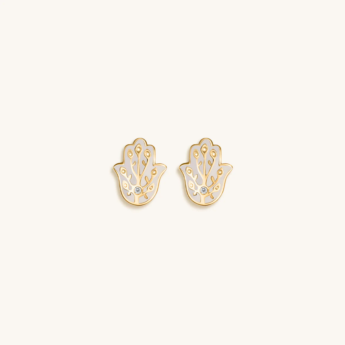 Ward off Malice Hamsa Stud Earrings