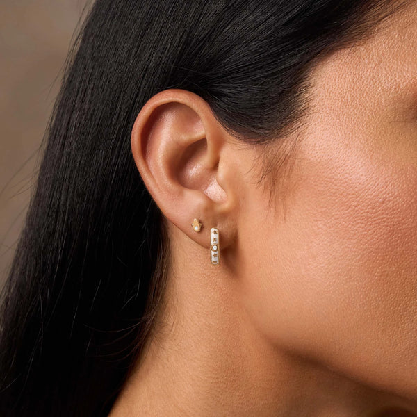 Ethereal Existence Gold Star Hoop Earrings