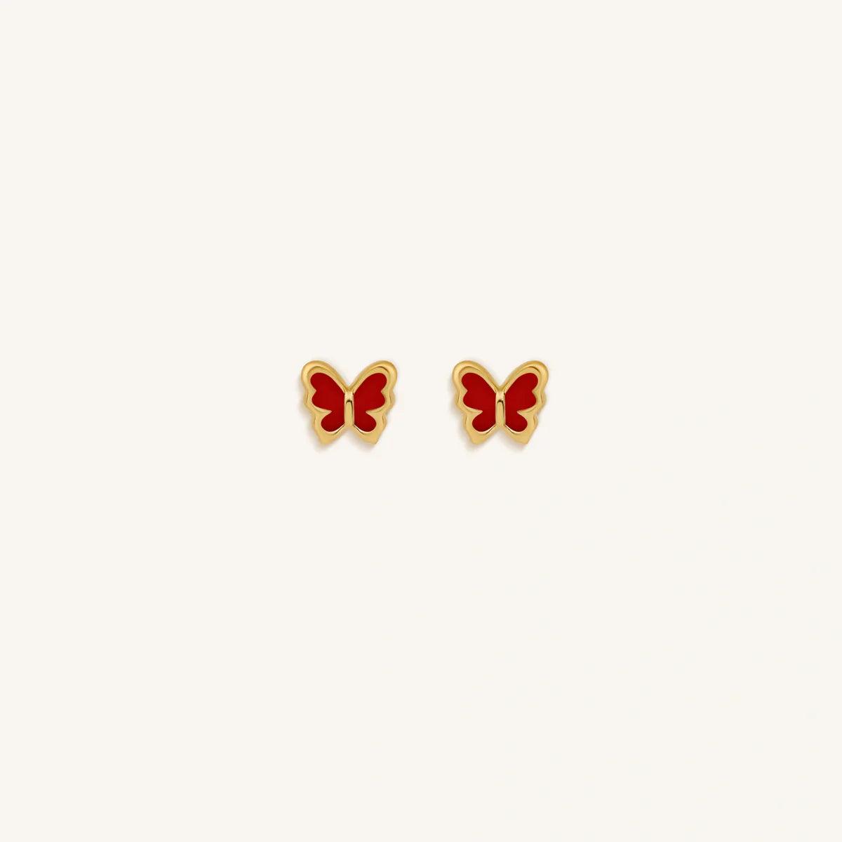 Joyful Freedom Red Butterfly Earrings