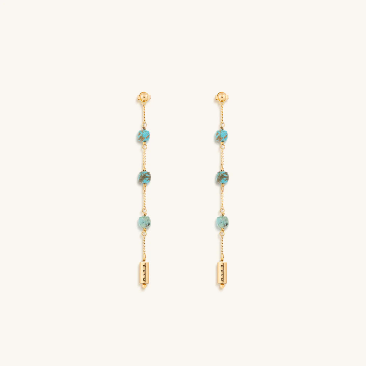 Serene Intentions - Turquoise Mantra Earrings