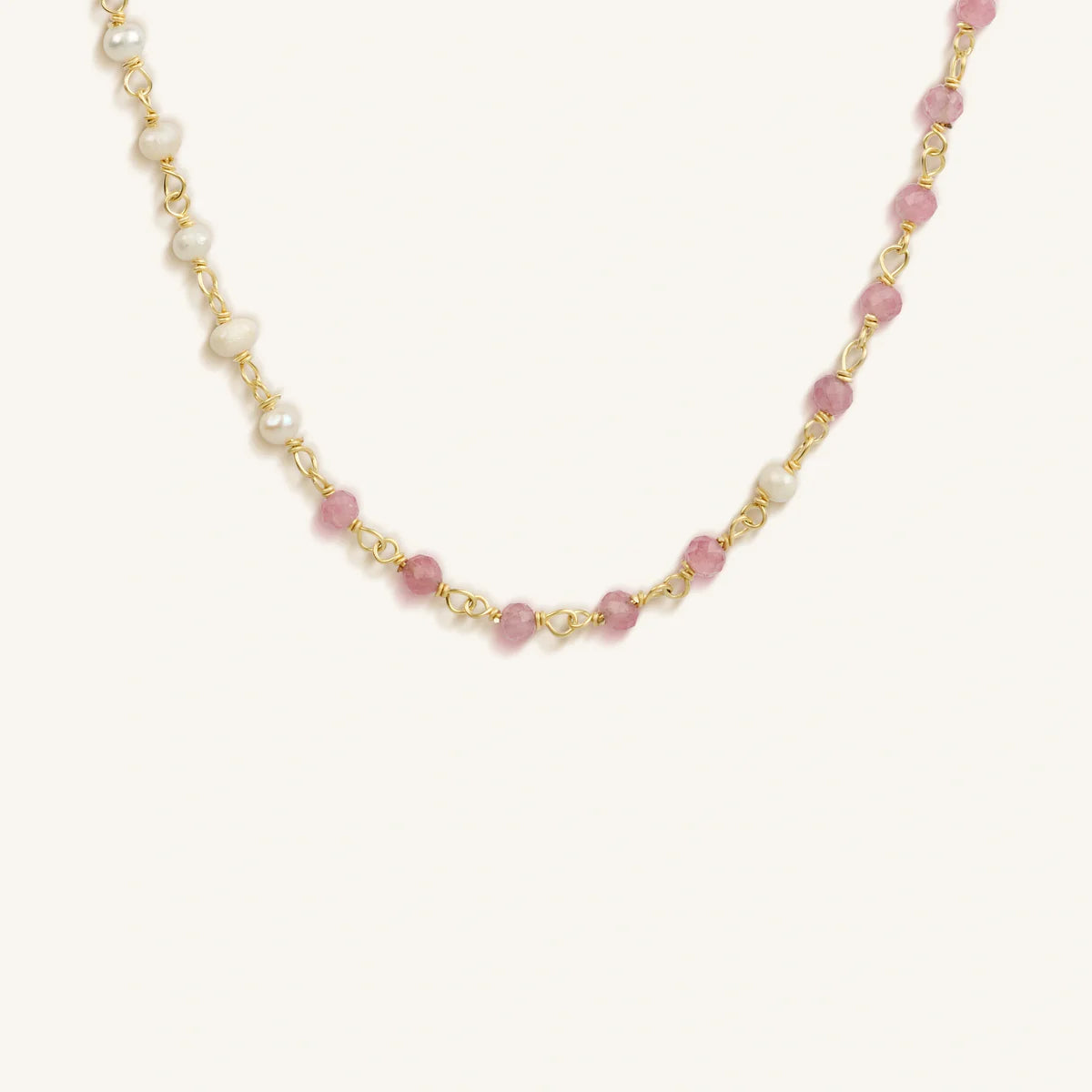 Exuberant Celebration Pearl and Pink Tourmaline Necklace