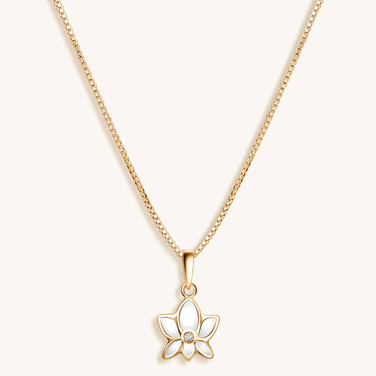 Emerging Beauty Lotus Pendant Necklace