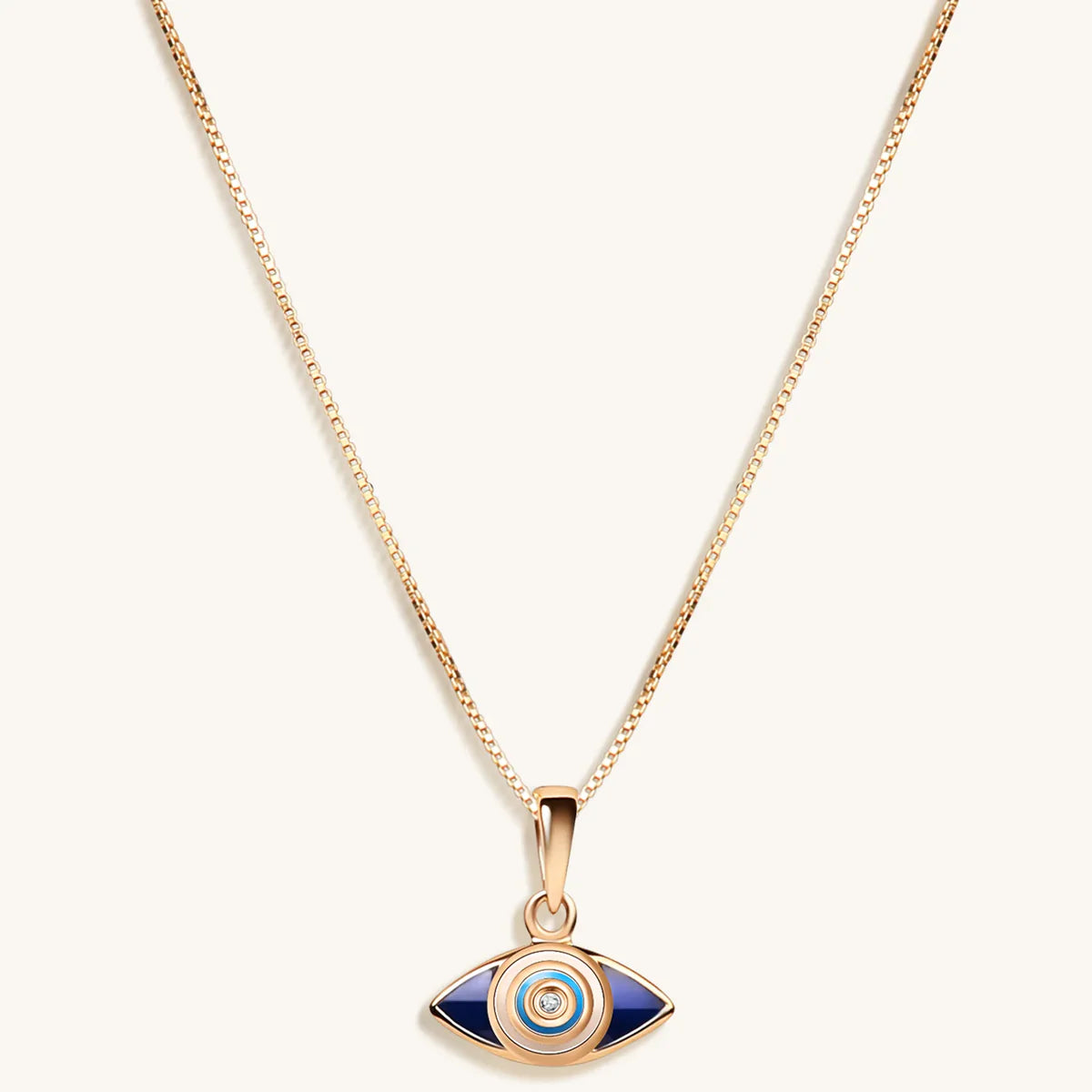 Radiant Happiness Evil Eye Pendant Necklace