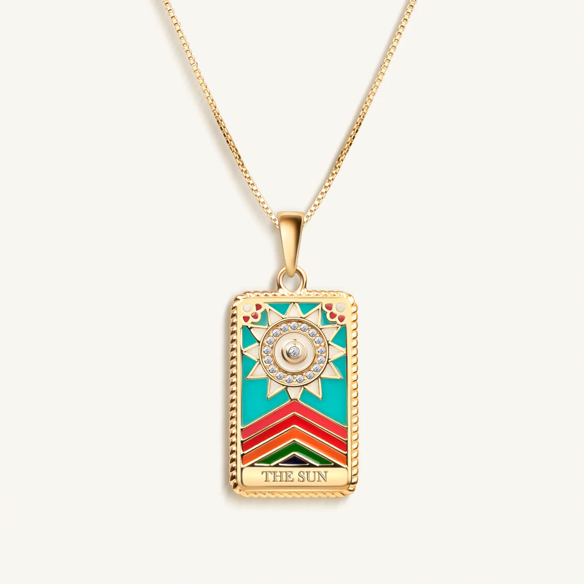 Cosmic Optimism - "The Sun" Tarot Card Necklace