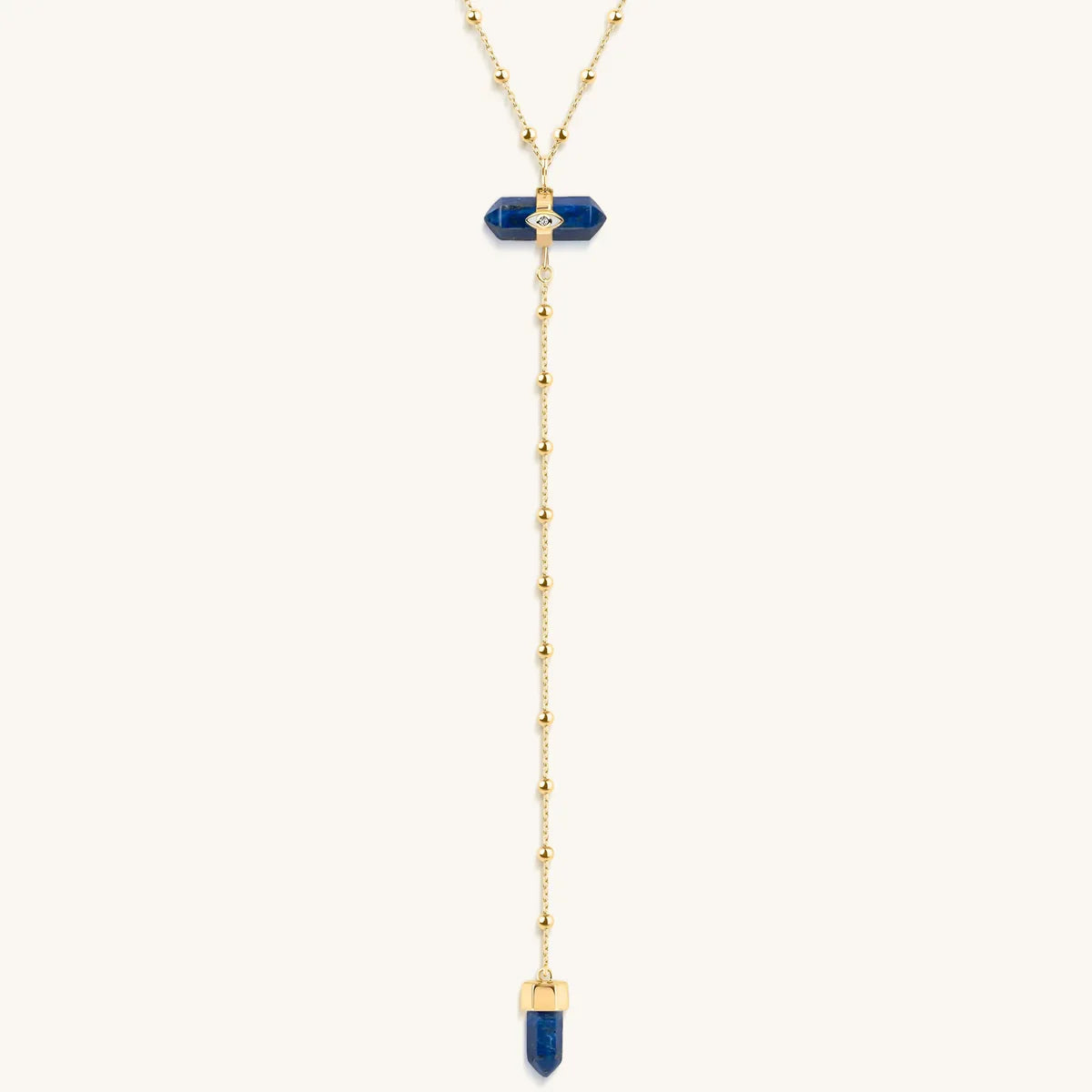 Sacred Integrity - Lapis Lazuli Gold Evil Eye Necklace