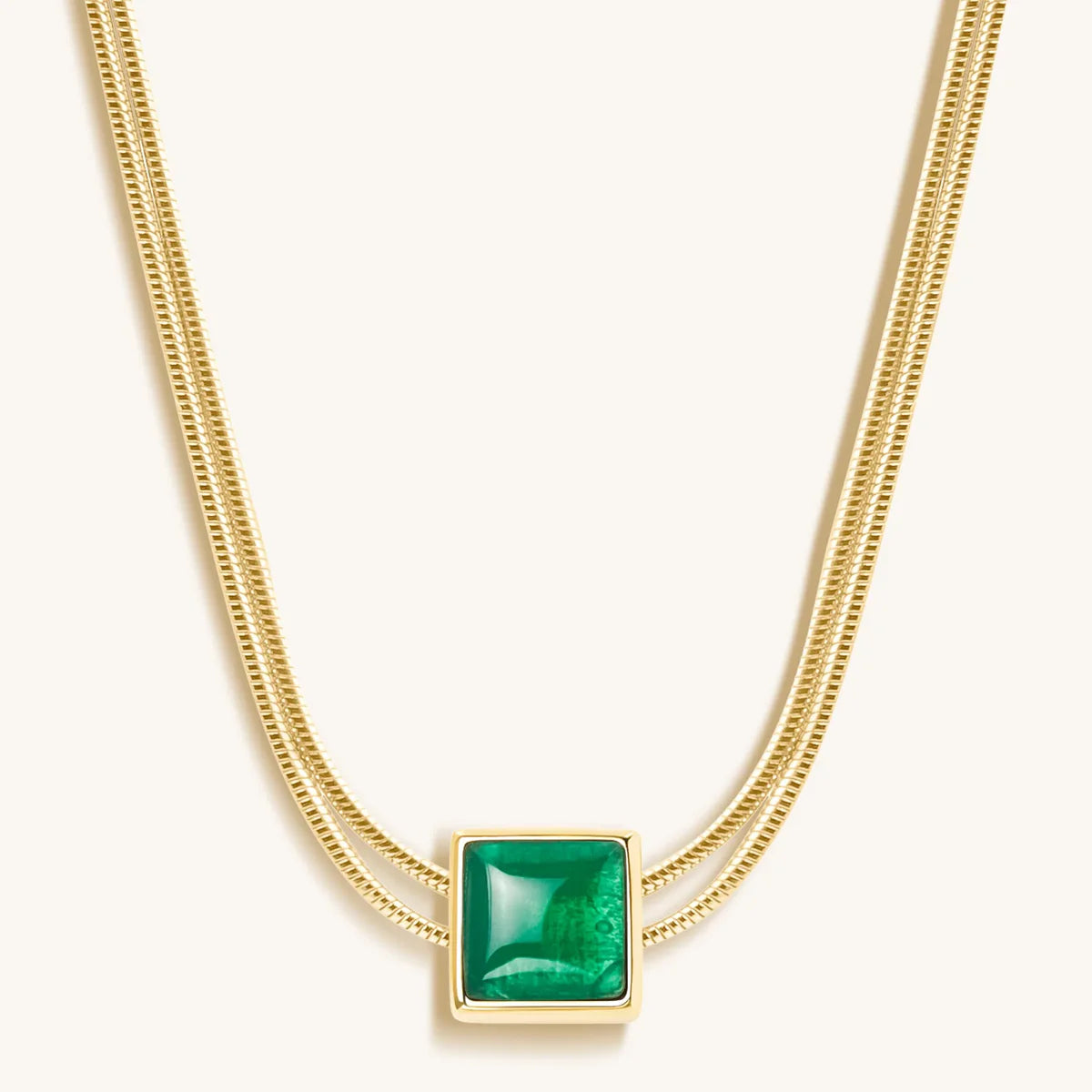 Devote & Achieve - Emerald Evil Eye May Birthstone Necklace